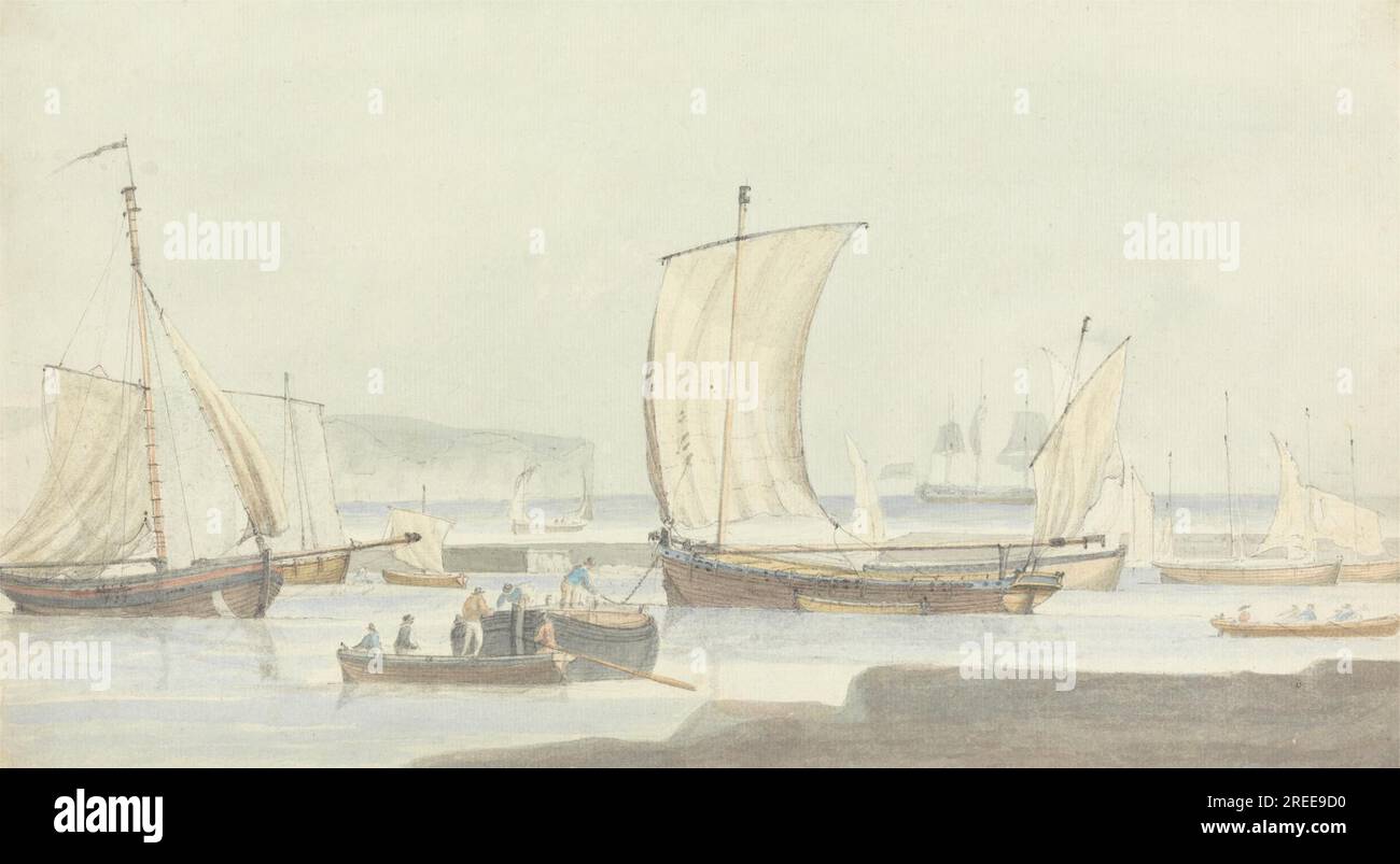 Hafenszene zwischen 1758 und 1793 von Dominic Serres Stockfoto