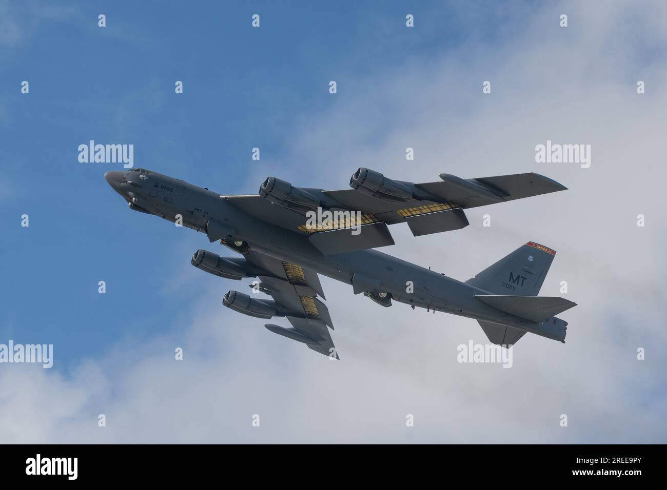 Eine B-52H startet am Andersen Air Force Base, Guam, am 15. Juni 2023. USA Air Force Foto von Tech. Sergeant Zade Vadnais Stockfoto