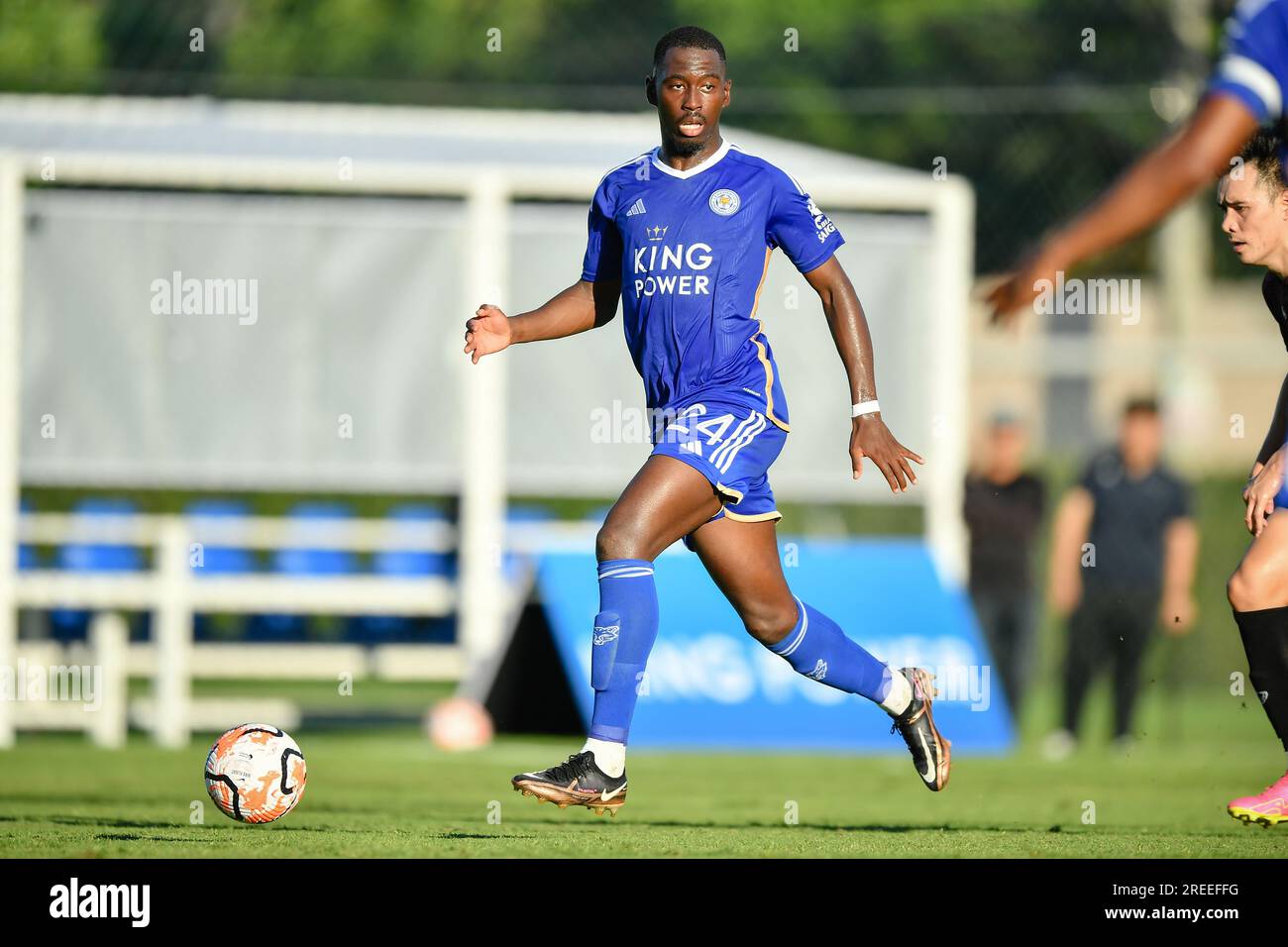 Bangkok, Thailand. 26. Juli 2023. Boubakary Soumaré aus Leicester City in Aktion während der Trainingsübung zwischen Leicester City und Port FC im Alpine Football Camp Training. Endstand: Leicester City 1:0 Port FC. Kredit: SOPA Images Limited/Alamy Live News Stockfoto