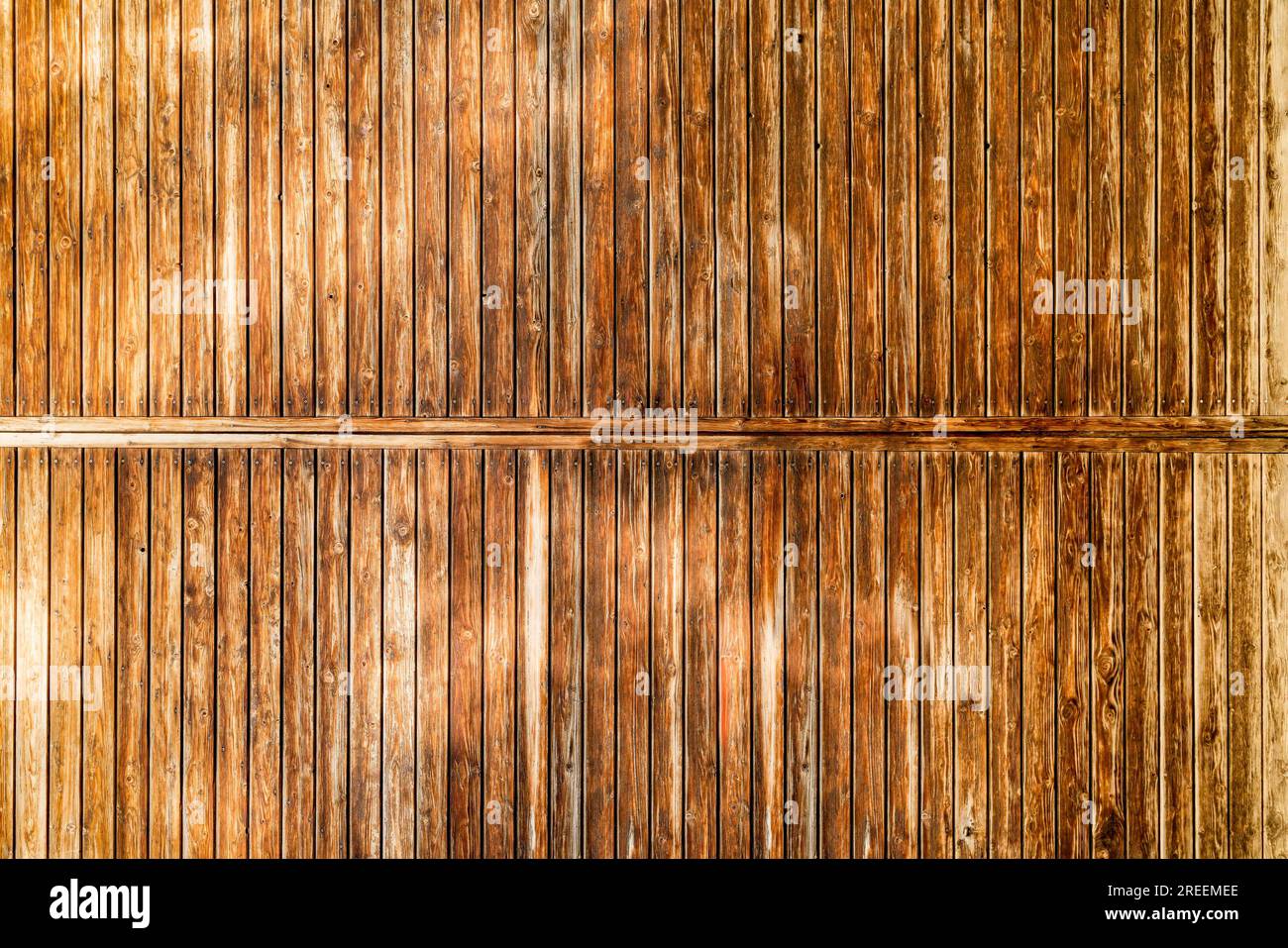 Alten verwitterten Holz Wand Hintergrund Stockfoto