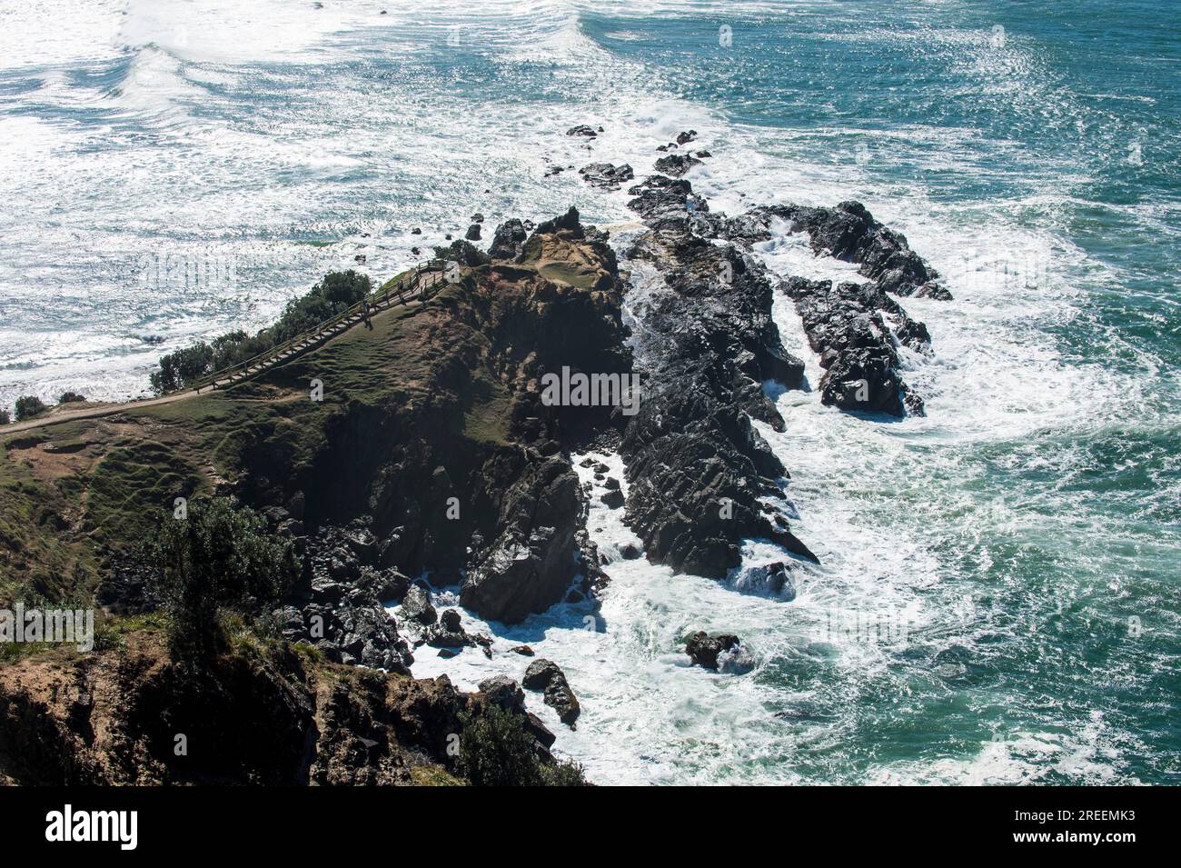 Klippen von Cape Byron, Byron Bay, Queensland, Australien Stockfoto