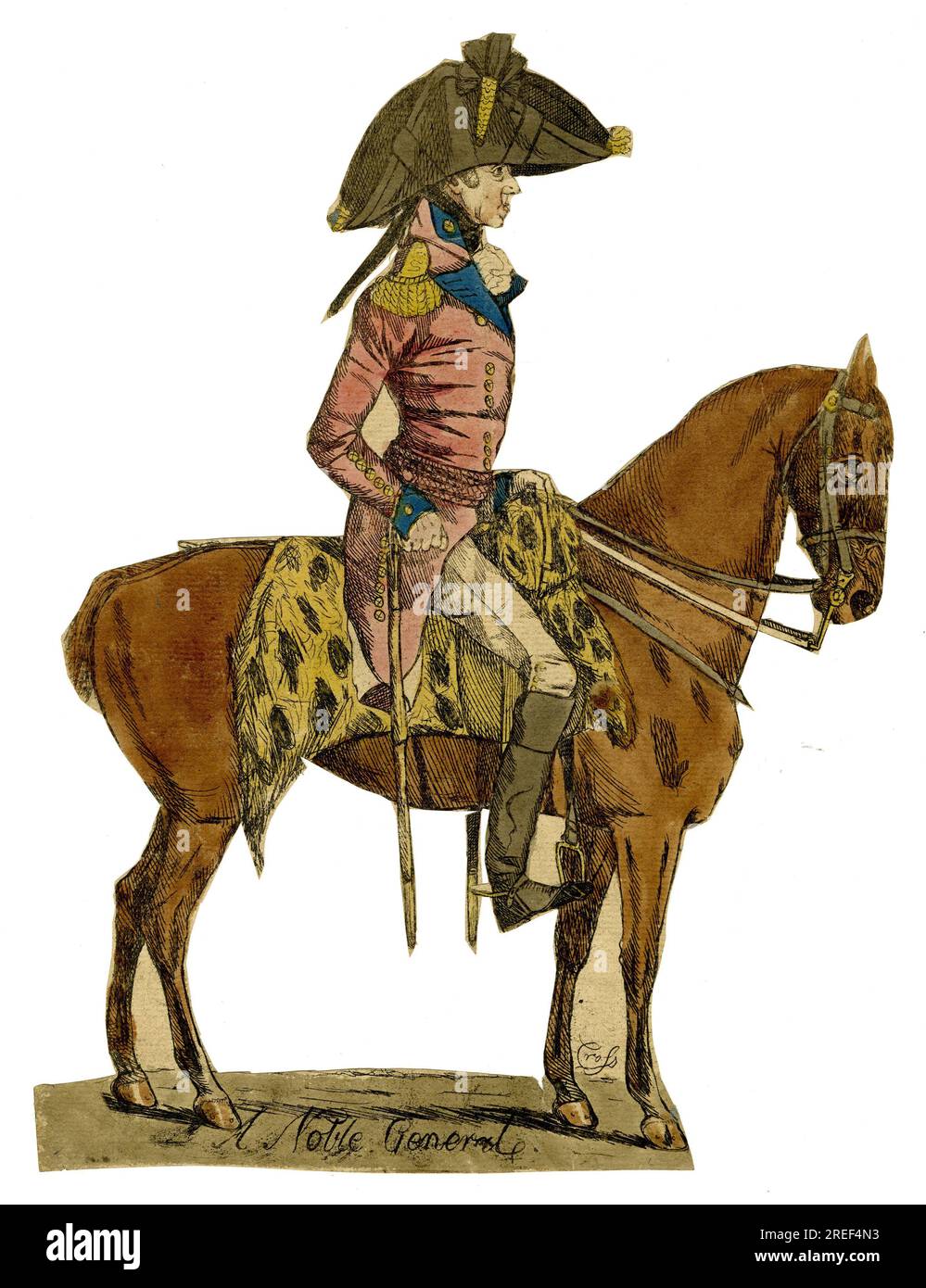 Stanhope, Charles (1753-1829); 3de graaf van Harrington, generaal in het Britse leger von Richard Dighton, dem Jüngeren Stockfoto