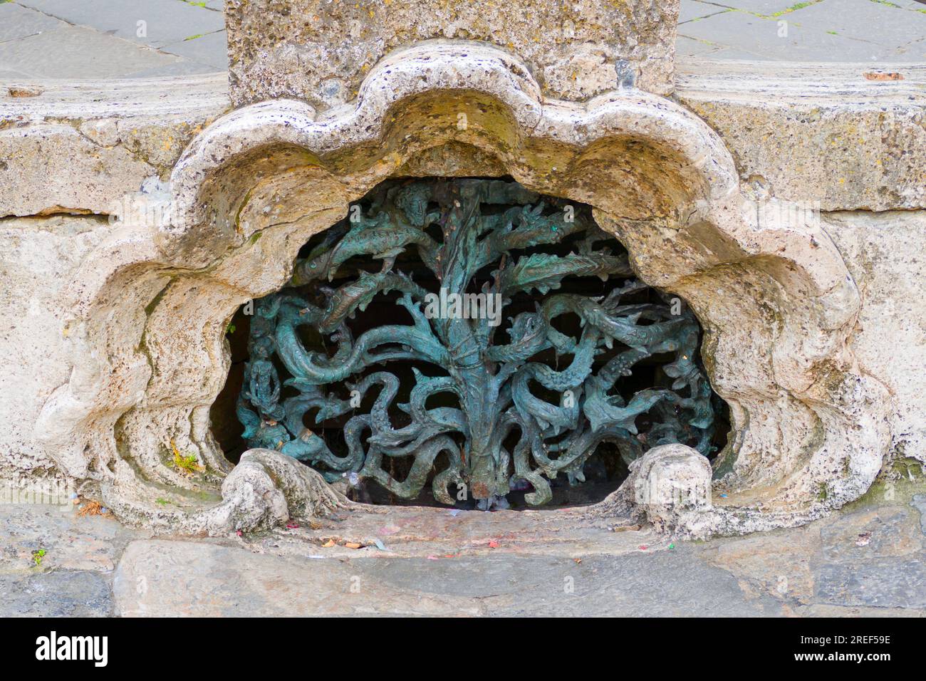 Regeneinlass Stockfoto