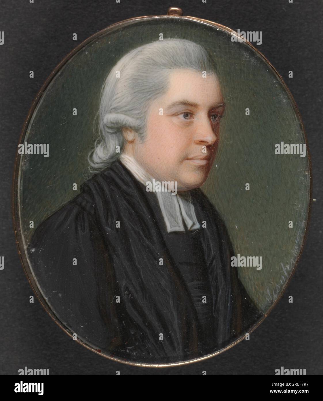 Porträt eines Klerikers 1774 von James Scouler Stockfoto