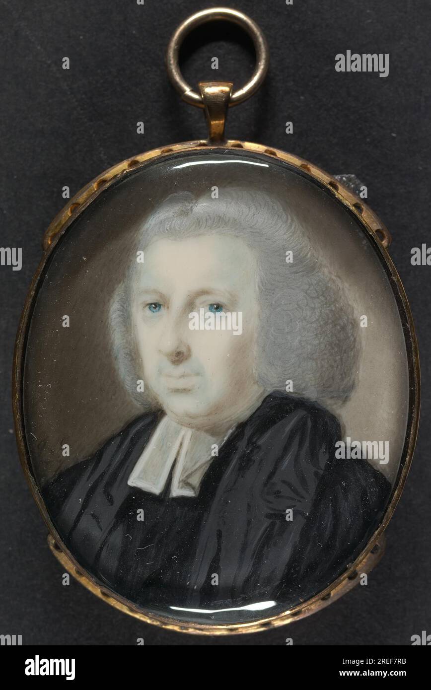 Kleriker in gepuderten Wig und schwarzen Gewändern 1777 von James Scouler Stockfoto