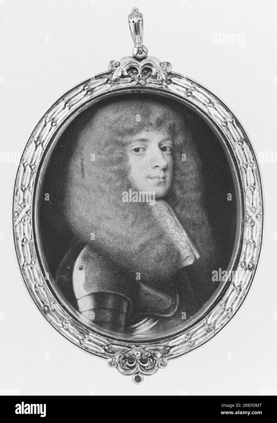 Porträt eines Mannes, der John Cecil (1628-1678) sein soll, vierter Graf von Exeter, ca. 1670 von Richard Gibson Stockfoto