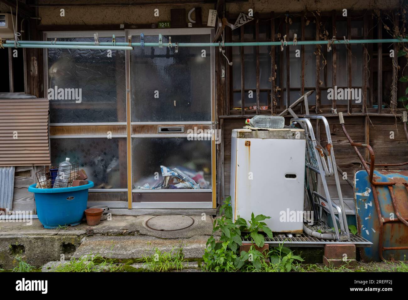 Verlassenes Haus, Kanazawa, Ishikawa, Japan. Stockfoto