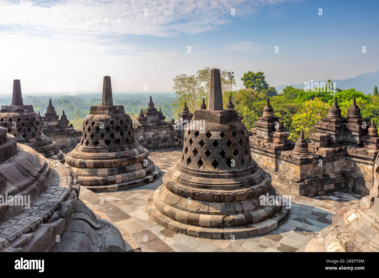 Borobudur Tempel in Yogyakarta, Java, Indonesien. Stockfoto