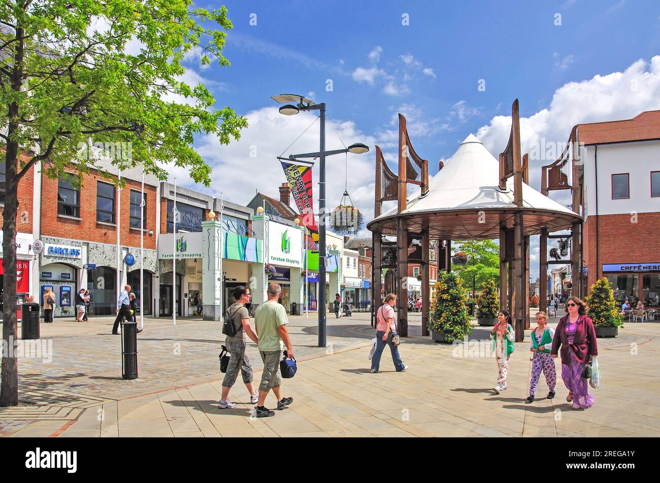 Musikpavillon auf Weststraße, Fareham, Hampshire, England, Vereinigtes Königreich Stockfoto