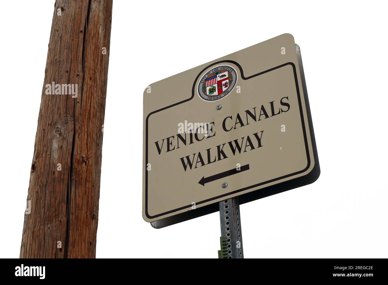 Los Angeles, Kalifornien: VENICE CANALS, das historische Viertel von Venice Beach, die Stadt Los Angeles, Kalifornien Stockfoto