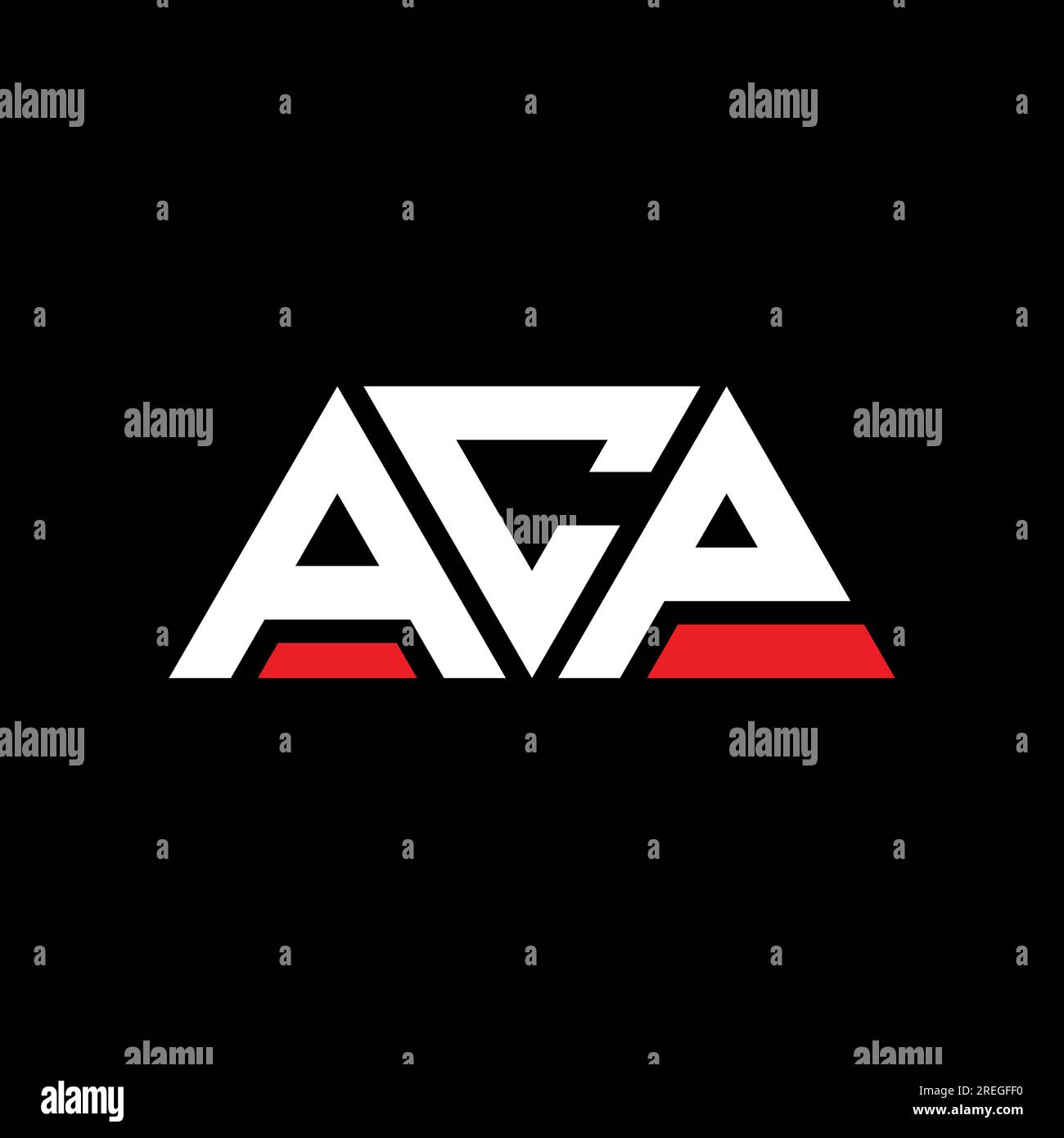 AKP-Logo mit Dreiecksbuchstaben und Dreiecksform. Monogramm mit AKP-Dreieck-Logo. ACP-Dreieck-Vektor-Logo-Vorlage mit roter Farbe. AKP-Triangul Stock Vektor