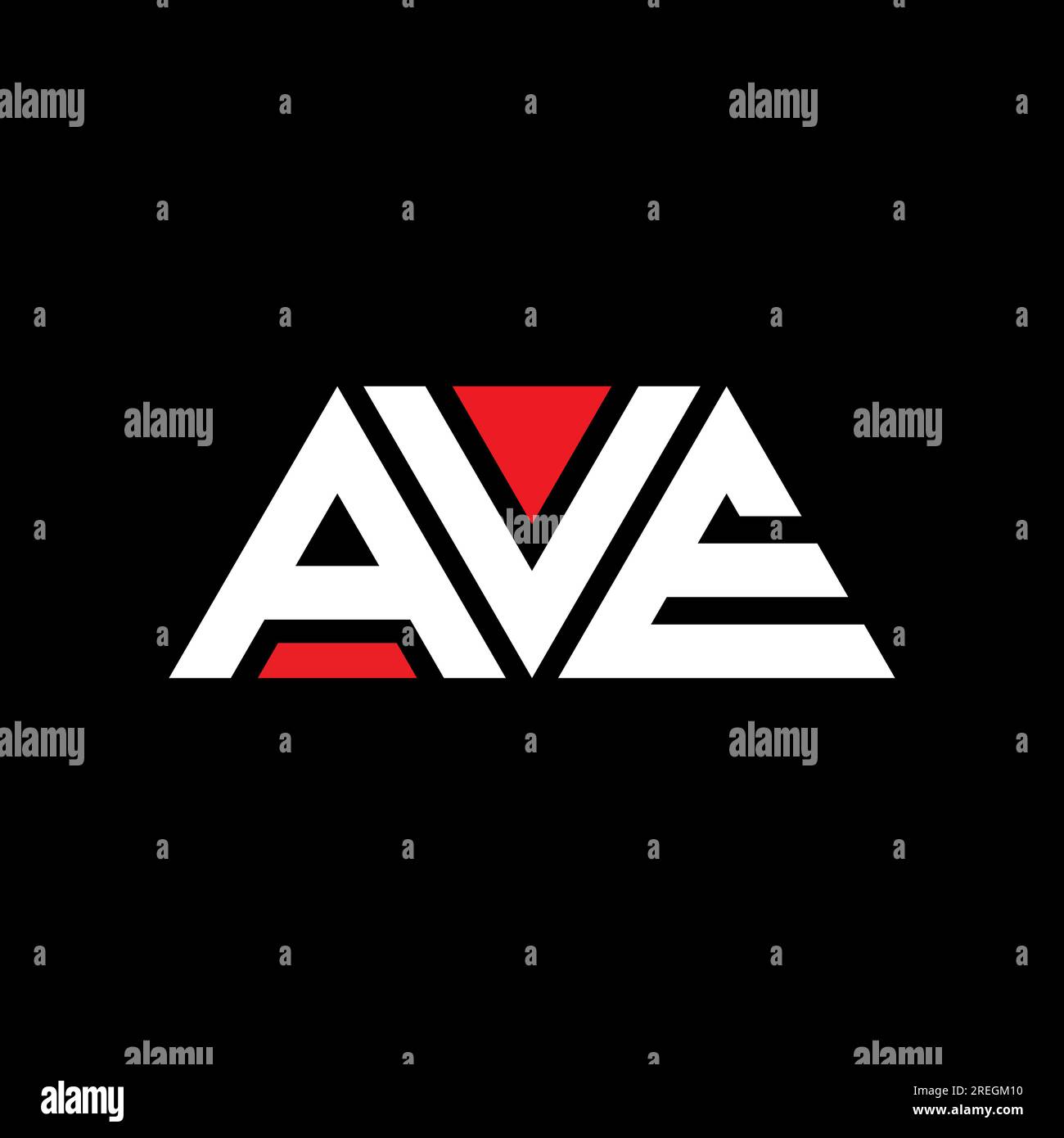 AVE-Logo mit Dreiecksbuchstaben und Dreiecksform. AVE-Dreieck-Logo-Monogramm. AVE-Dreieck-Vektor-Logo-Vorlage mit roter Farbe. AVE Triangul Stock Vektor