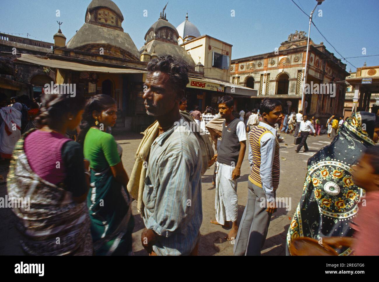 Kolkata Indien Kali-Tempel Hindu- Und Islamische Moschee, Wo Mutter Theresa Begann Stockfoto