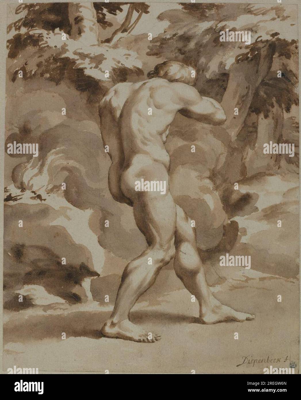 Das Angebot von Kain wurde von Jan de Bisschop abgelehnt Stockfoto