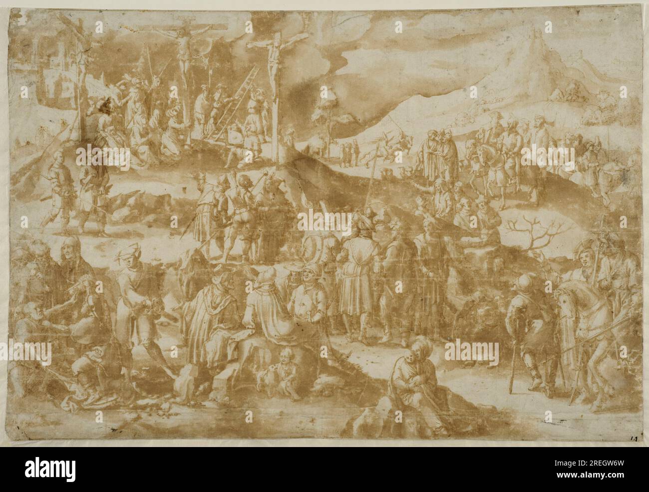 Die Kreuzigung von Jan de Bisschop Stockfoto