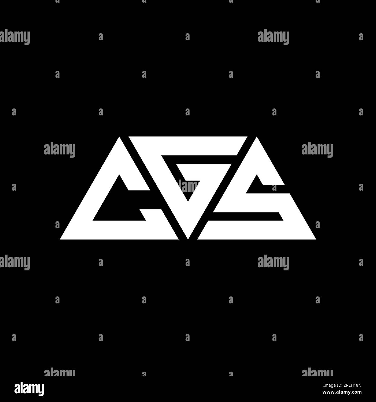 CGS-Logo mit Dreiecksbuchstaben und Dreiecksform. Monogramm mit CGS-Dreieck-Logo. CGS-Dreieck-Vektor-Logo-Vorlage mit roter Farbe. CGS Triangul Stock Vektor