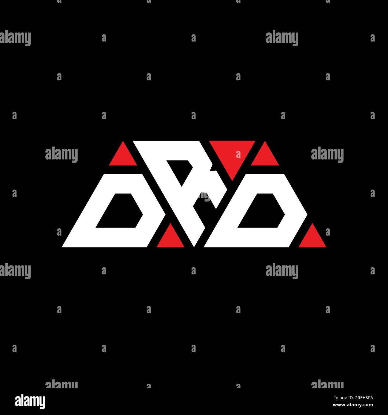 DRD-Logo mit Dreiecksbuchstaben und Dreiecksform. DRD-Dreieck-Logo-Monogramm. DRD-Dreieck-Vektor-Logo-Vorlage mit roter Farbe. DRD Triangul Stock Vektor