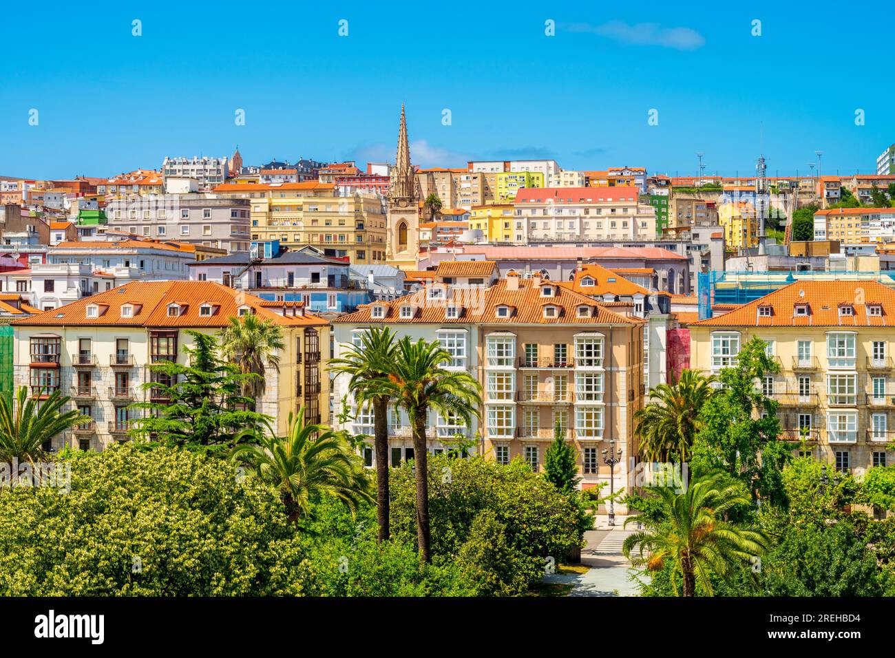 Skyline von Santander Spanien Stockfoto