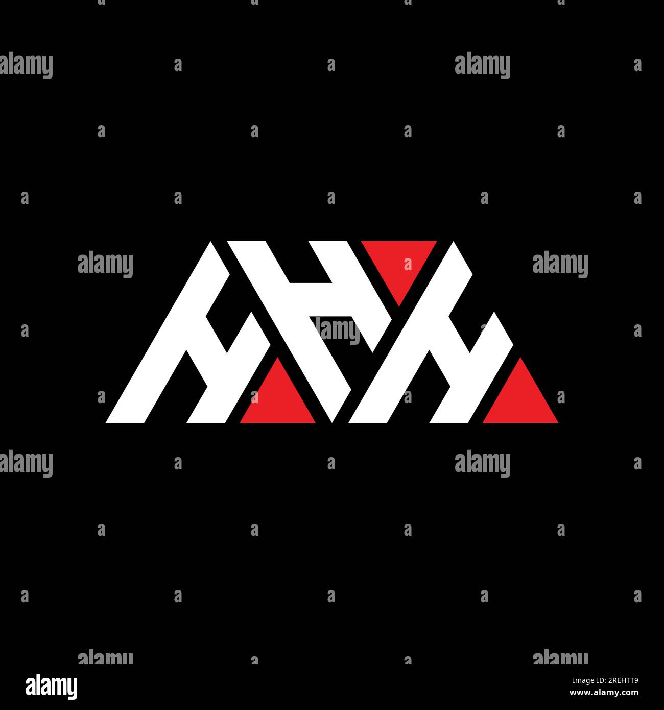 HHH-Logo mit Dreiecksbuchstaben und Dreiecksform. HHH-Dreieck-Logo-Monogramm. HHH-Dreieck-Vektor-Logo-Vorlage mit roter Farbe. HHH Triangul Stock Vektor