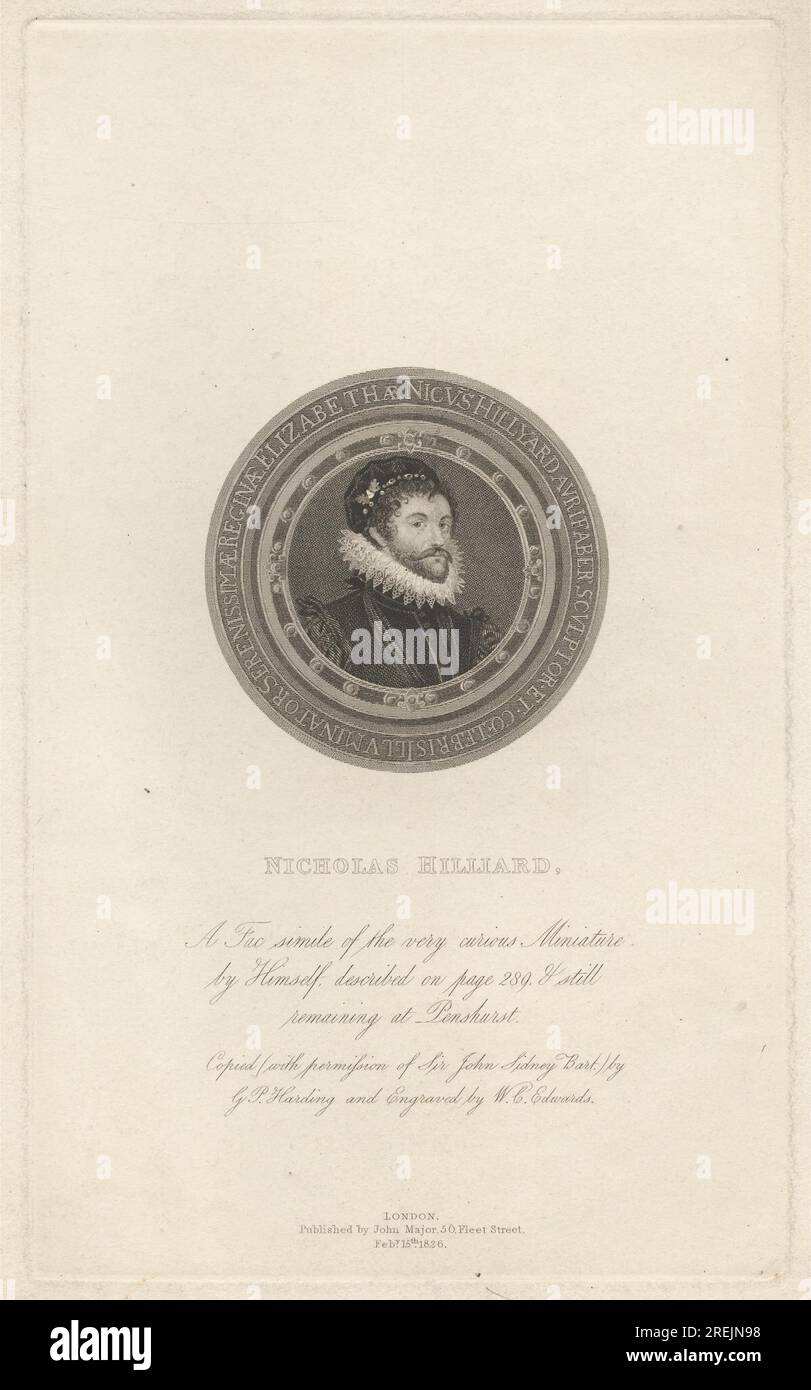 Nicholas Hilliard 1826 von William Camden Edwards Stockfoto