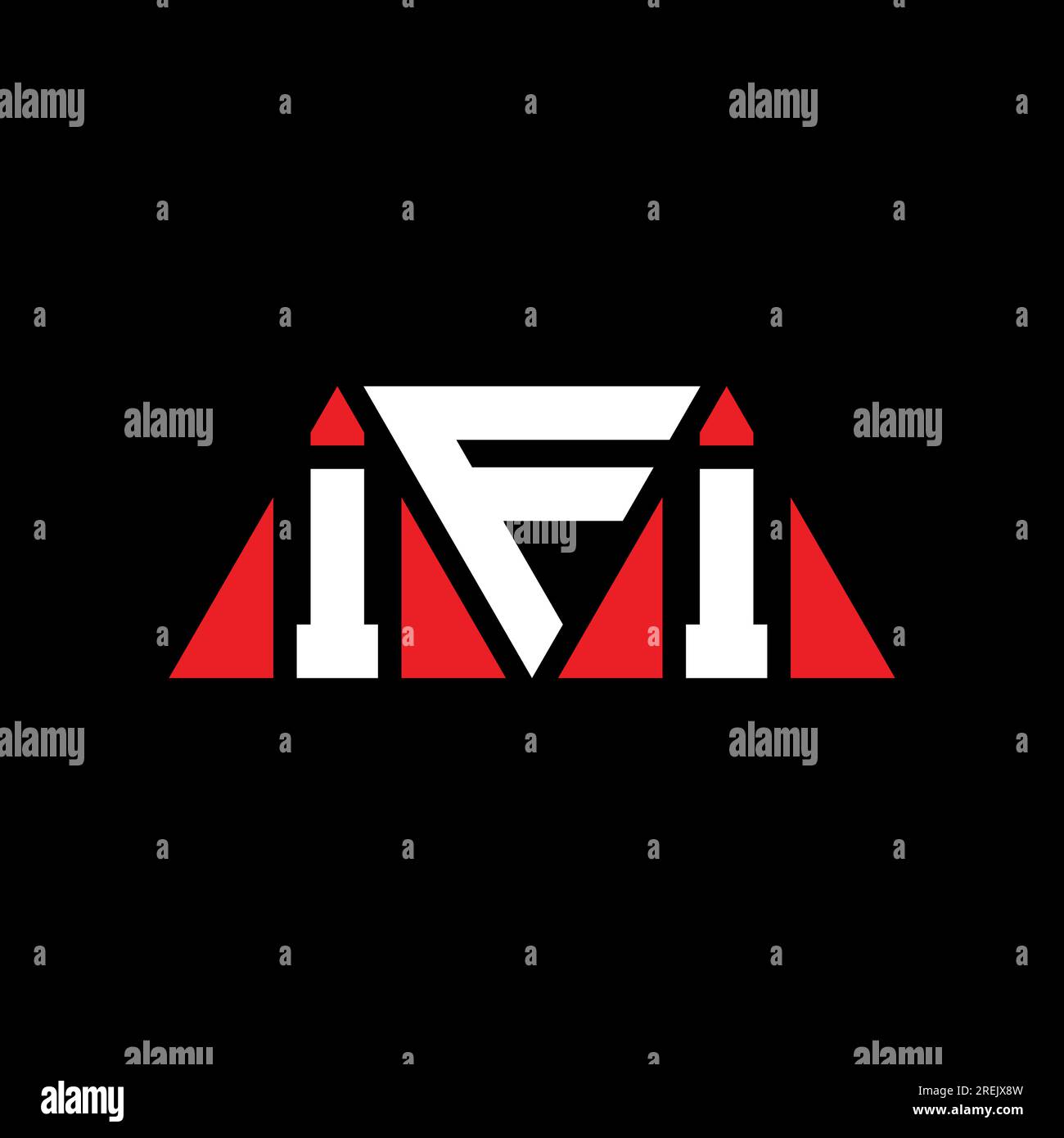 IFI-Logo mit Dreiecksbuchstaben und Dreiecksform. IFI Dreieck-Logo-Monogramm. IFI-Dreieck-Vektor-Logo-Vorlage mit roter Farbe. IFI Triangul Stock Vektor