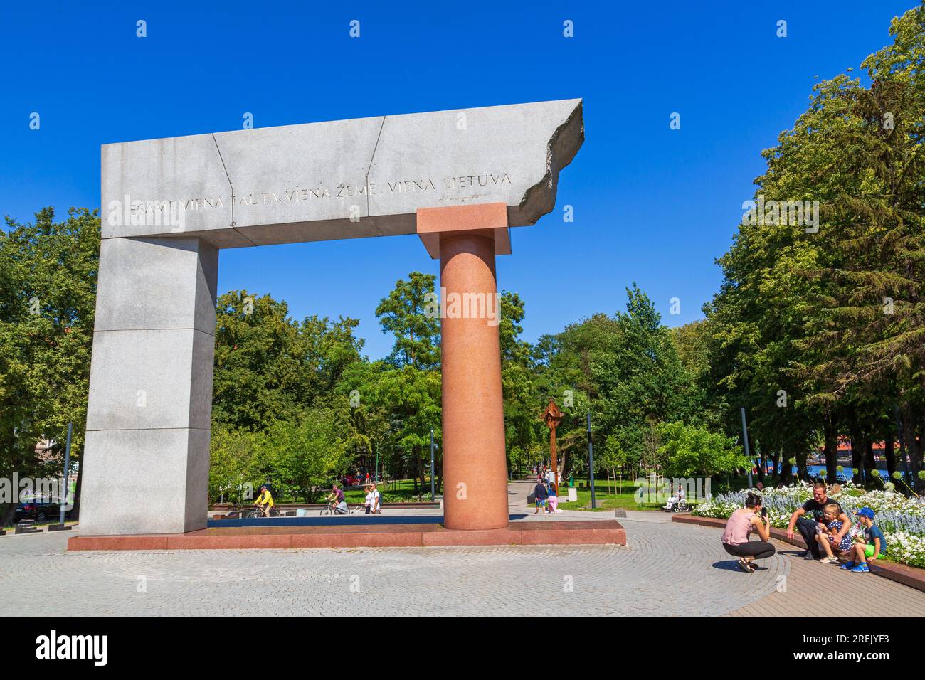 Arka Monument, Klaipeda, Litauen, Europa Stockfoto