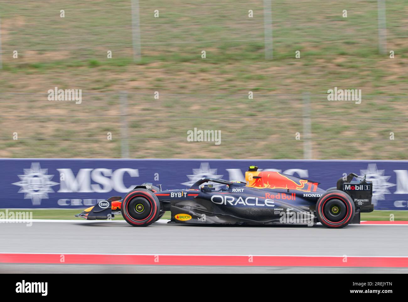 02.06.2023. Montmeló, Spanien, Checo Perez auf dem Circuit de Barcelona-Catalunya im spanischen GP 2023 Stockfoto