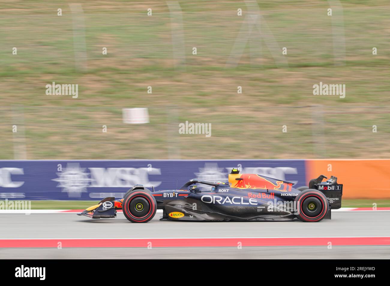 02.06.2023. Montmeló, Spanien, Checo Perez auf dem Circuit de Barcelona-Catalunya im spanischen GP 2023 in freier Praxis 1 Stockfoto