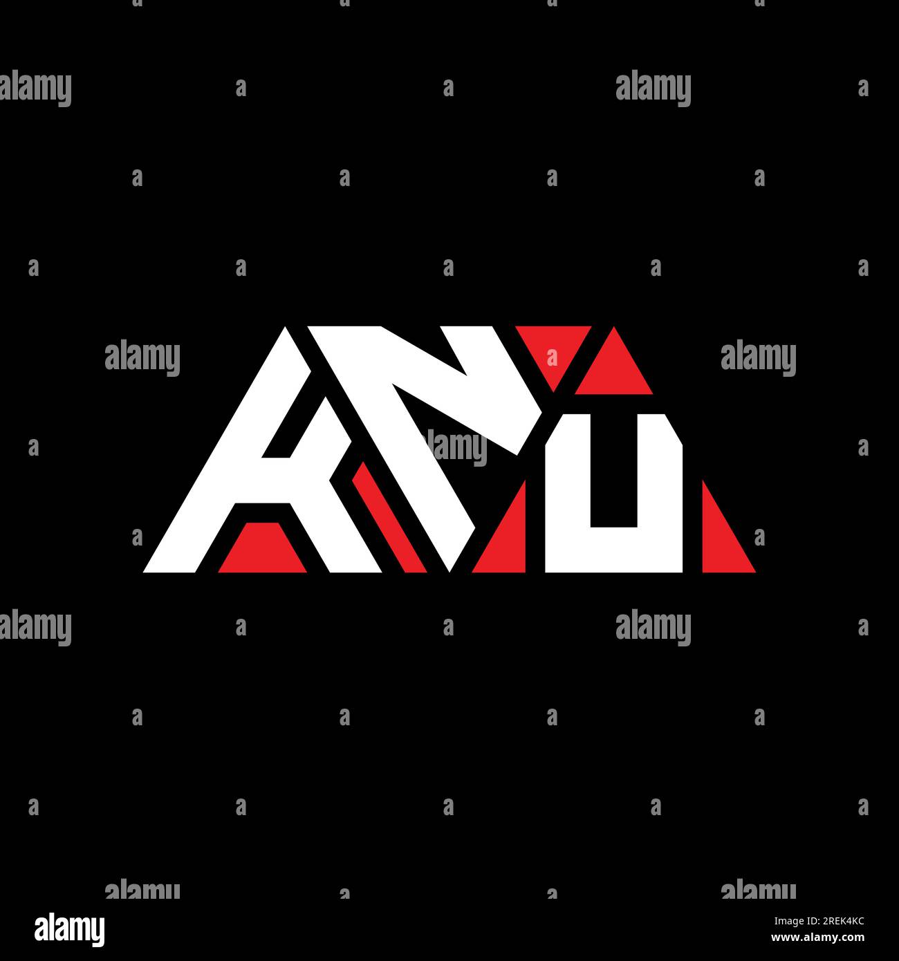 KNU-Logo mit Dreiecksbuchstaben und Dreiecksform. KNU-Dreieck-Logo ...
