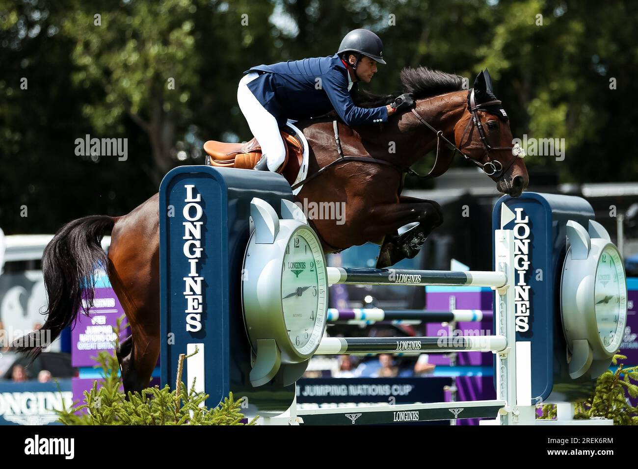 Tim Gredley aus Großbritannien in Aktion auf Medoc De Toxandria Hassocks, Vereinigtes Königreich, 28. Juli 2023. Die Longines Royal International Horse Show. Kredit: Rhianna Chadwick/Alamy Live News Stockfoto