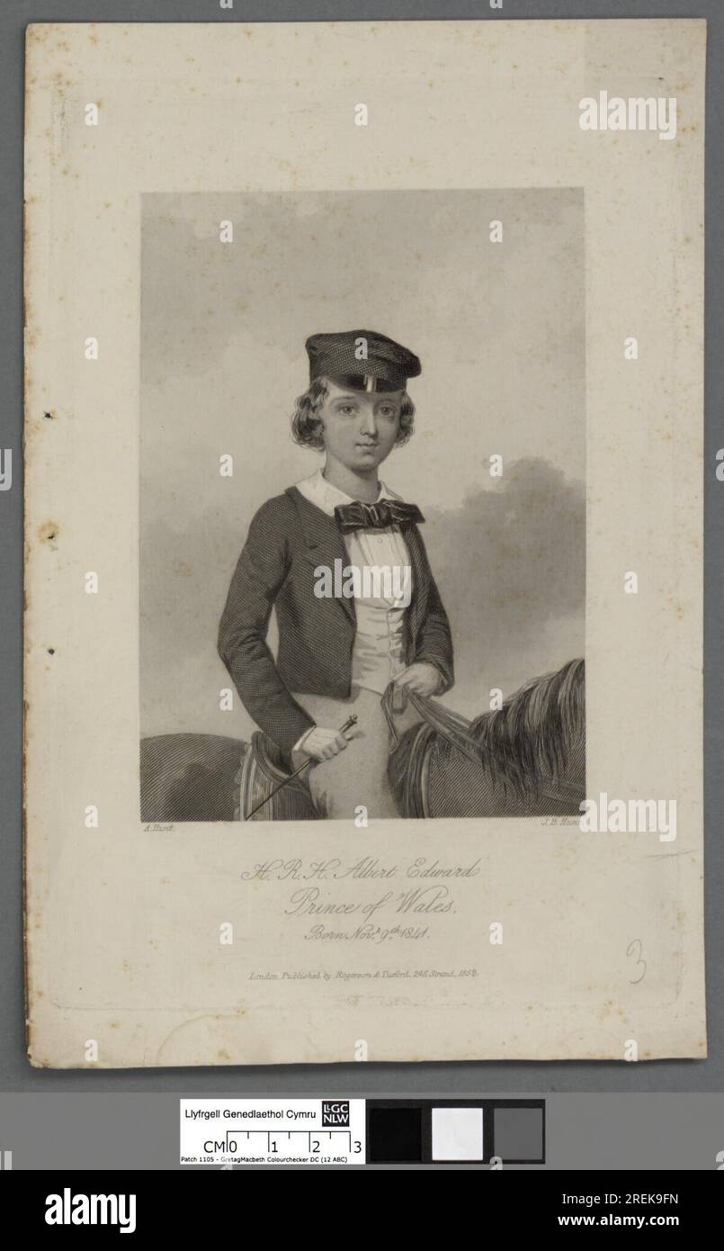 H.R.H. Albert Edward Prince of Wales 1858 von J. B. Hunt Stockfoto