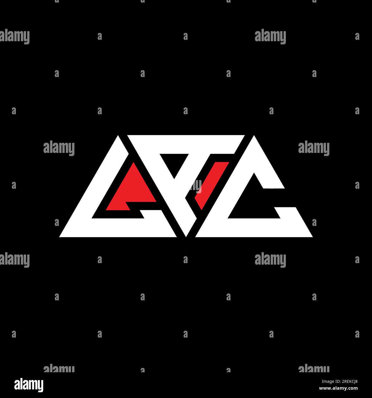 LAC-Logo mit Dreiecksbuchstaben und Dreiecksform. LAC Dreieck-Logo-Monogramm. LAC Dreieck-Vektor-Logo-Vorlage mit roter Farbe. LAC triangul Stock Vektor