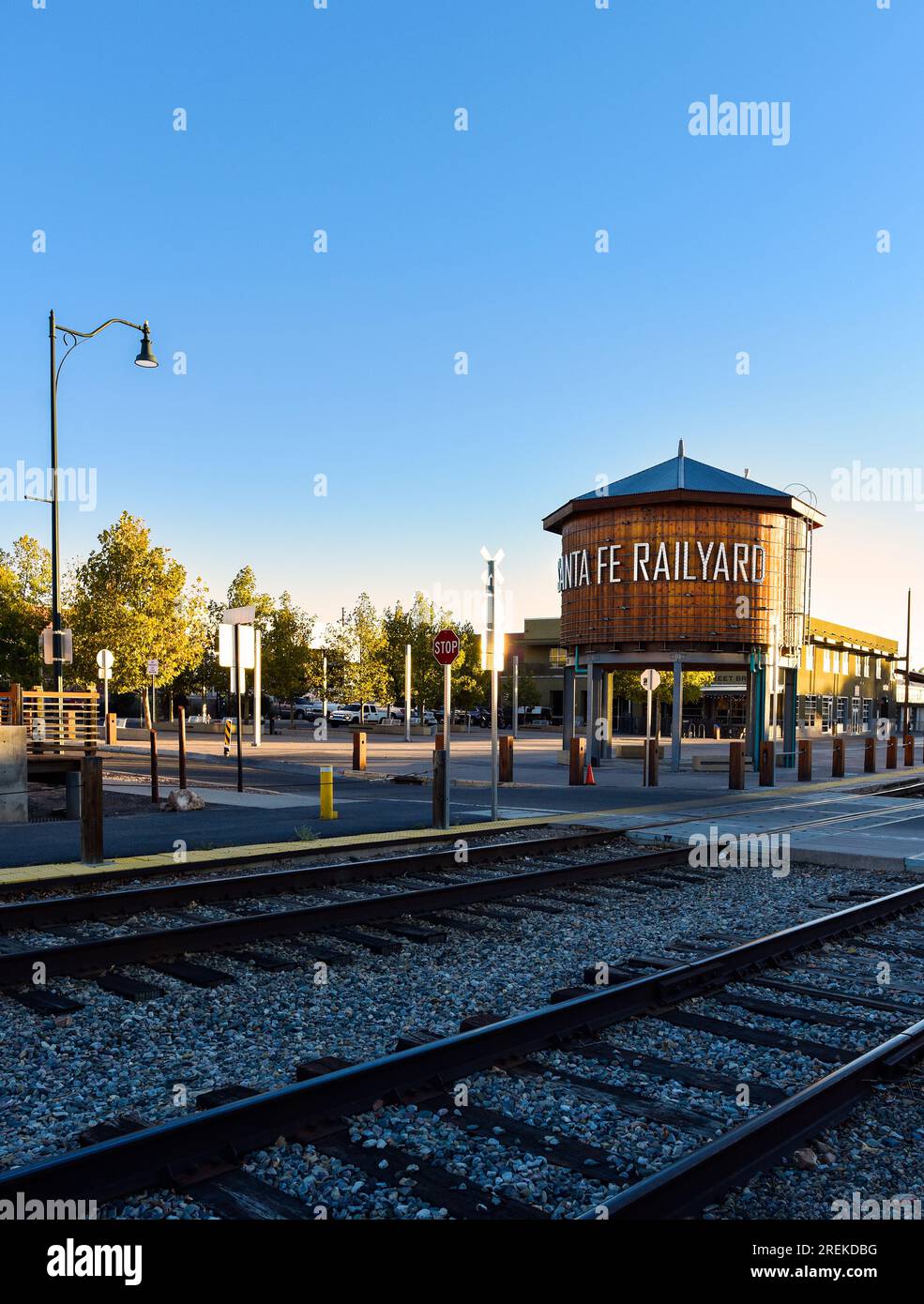 Santa Fe Eisenbahnhof, Santa Fe, New Mexico Stockfoto