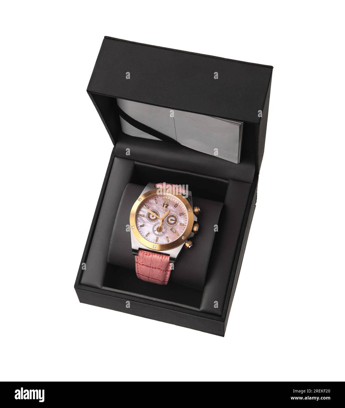 Armbanduhr isolieren auf weißem Hintergrund. Uhr mit Lederarmband. Uhren für Taucher. Stockfoto Armbanduhr isolieren auf weißem Hintergrund. Uhr mit Lederarmband. Uhren für Taucher. Stockfoto