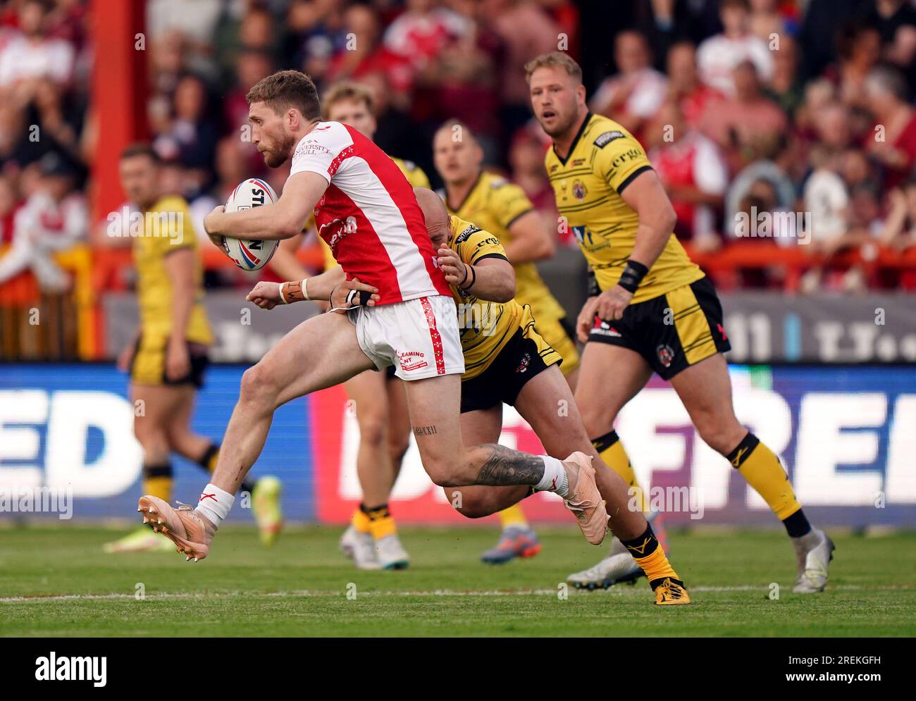 Hull Kingston Rover Ethan Ryan in Aktion während des Spiels der Betfred Super League im Sewell Group Craven Park, Hull. Bilddatum: Freitag, 28. Juli 2023. Stockfoto