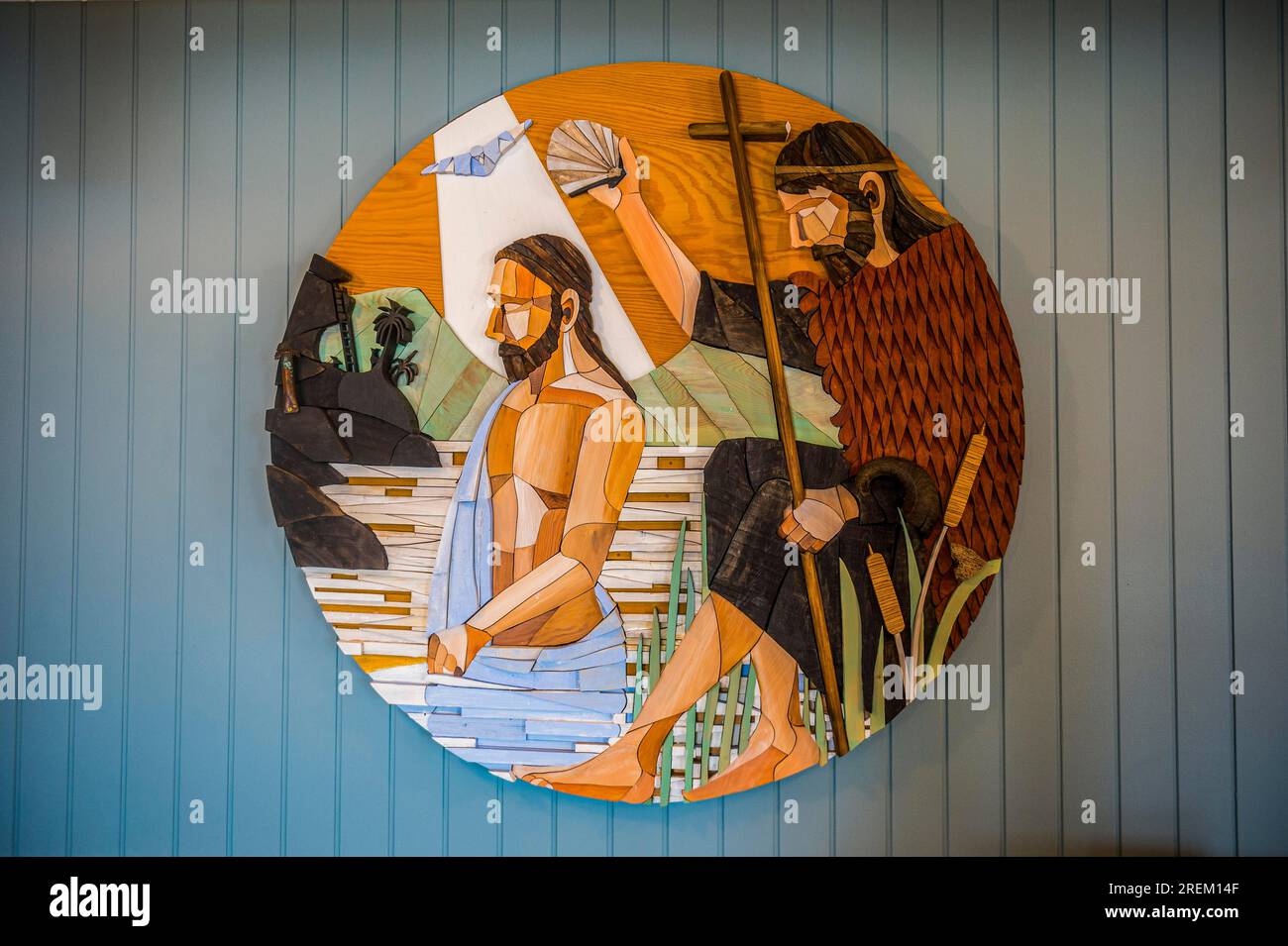 Innere Christianskirkjan (christliche Kirche), modernes Kirchengebäude, Klaksvik, Färöer Inseln, Dänemark Stockfoto