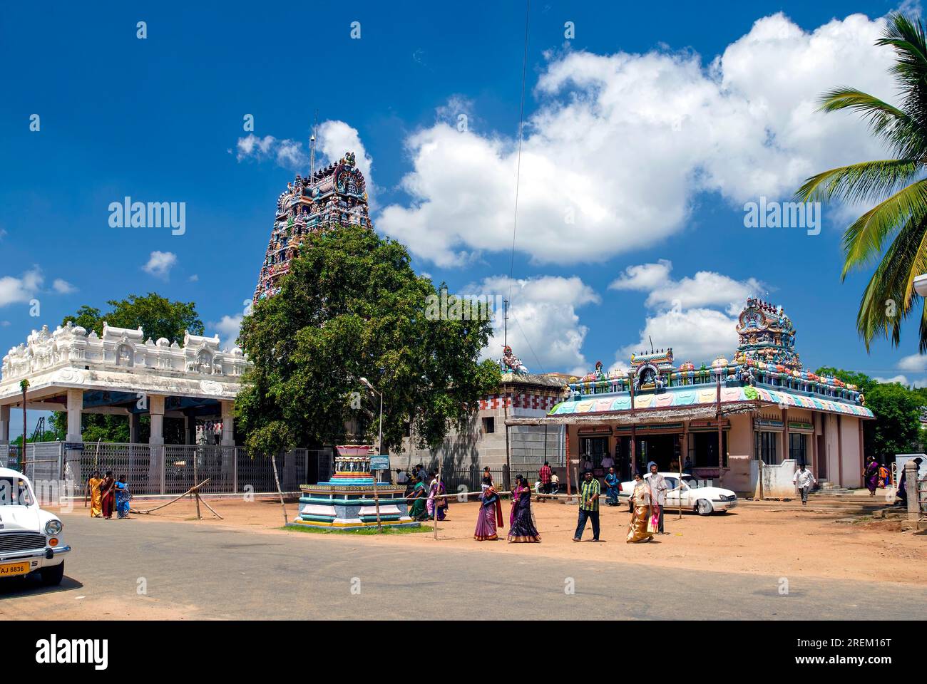 Sri Karpaga Vinayakar Tempel bei Pillaiyarpatti in der Nähe von Karaikudi, Tamil Nadu, Südindien, Indien, Asien Stockfoto