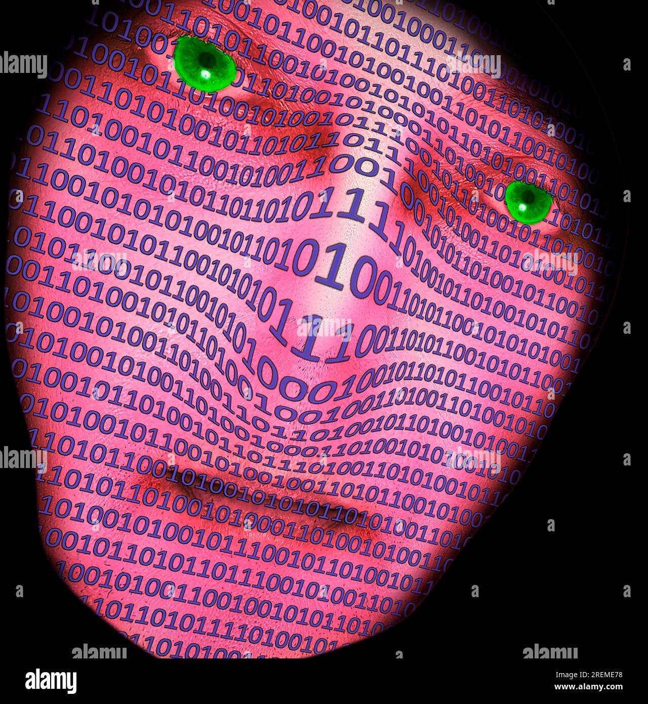 Künstliche Intelligenz, konzeptionelle zusammengesetzte Bild. Stockfoto