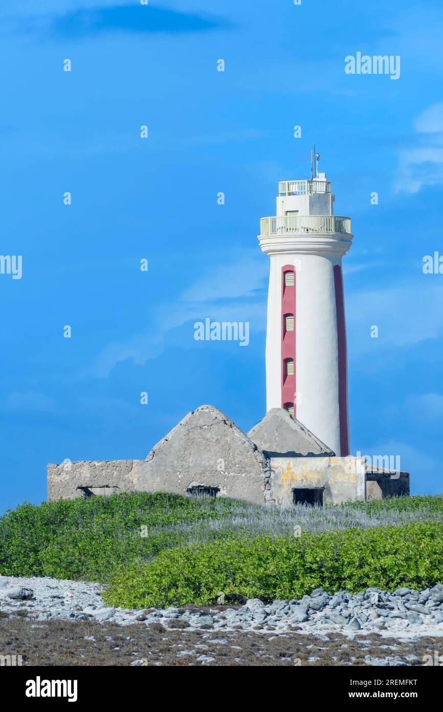 Willemstoren Lighthouse, Bonaire, Karibik Niederlande Stockfoto