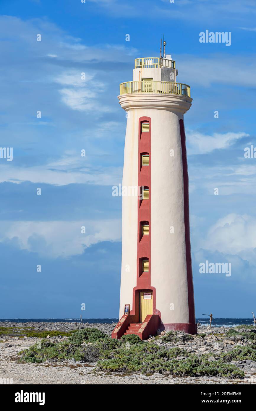 Willemstoren Lighthouse, Bonaire, Karibik Niederlande. Stockfoto