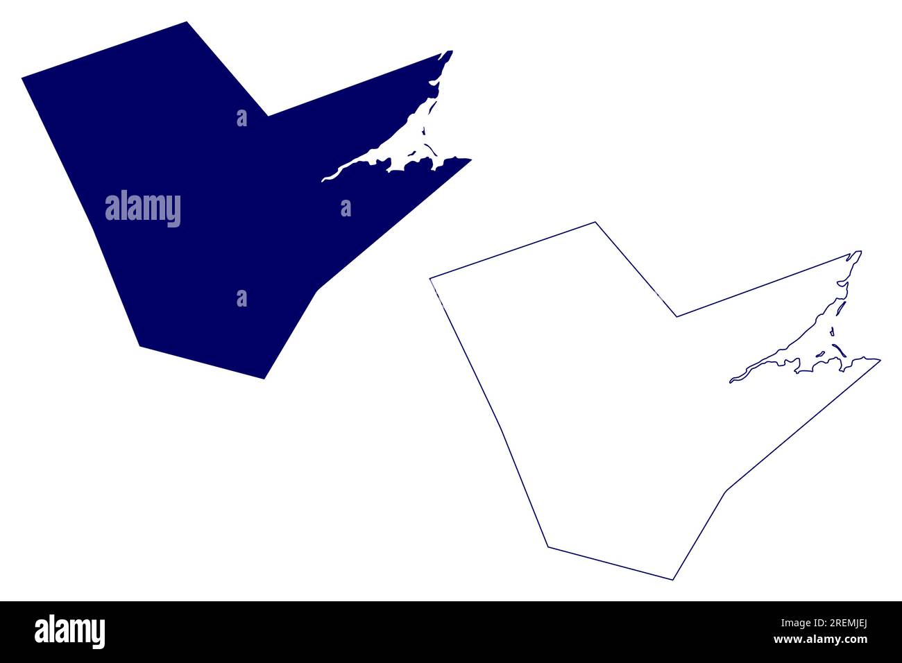 Northumberland County (Kanada, New Brunswick Province, Nordamerika) Karte Vektordarstellung, Scribble Sketch Northumberland Karte Stock Vektor