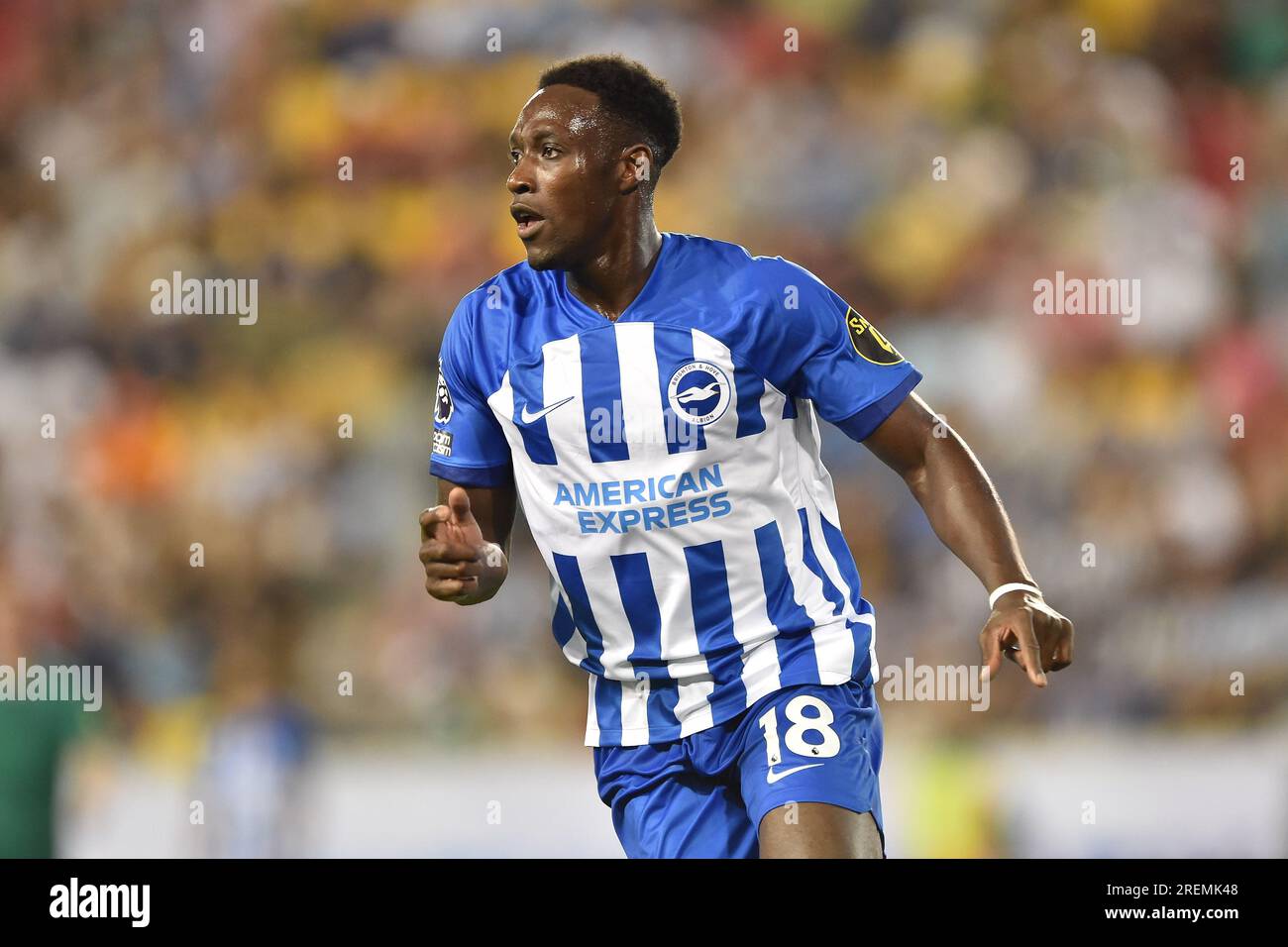 Harrison, New Jersey, USA. 28. Juli 2023. Brighton und Hove Albion Forward DANNY WELBECK (18) in Aktion in der Red Bull Arena in Harrison New Jersey Newcastle United besiegt Brighton und Hove Albion 2 bis 1 (Kreditbild: © Brooks von Arx/ZUMA Press Wire) NUR REDAKTIONELLE VERWENDUNG! Nicht für den kommerziellen GEBRAUCH! Kredit: ZUMA Press, Inc./Alamy Live News Stockfoto