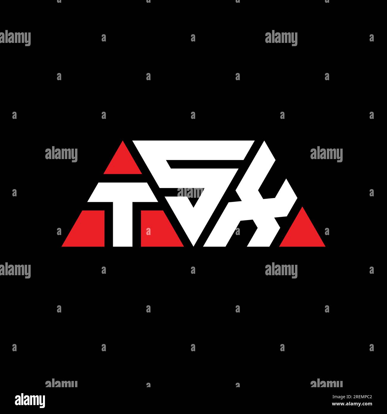 TSX-Logo mit Dreiecksbuchstaben und Dreiecksform. TSX-Dreieck-Logo-Monogramm. TSX-Dreieck-Vektor-Logo-Vorlage mit roter Farbe. TSX Triangul Stock Vektor