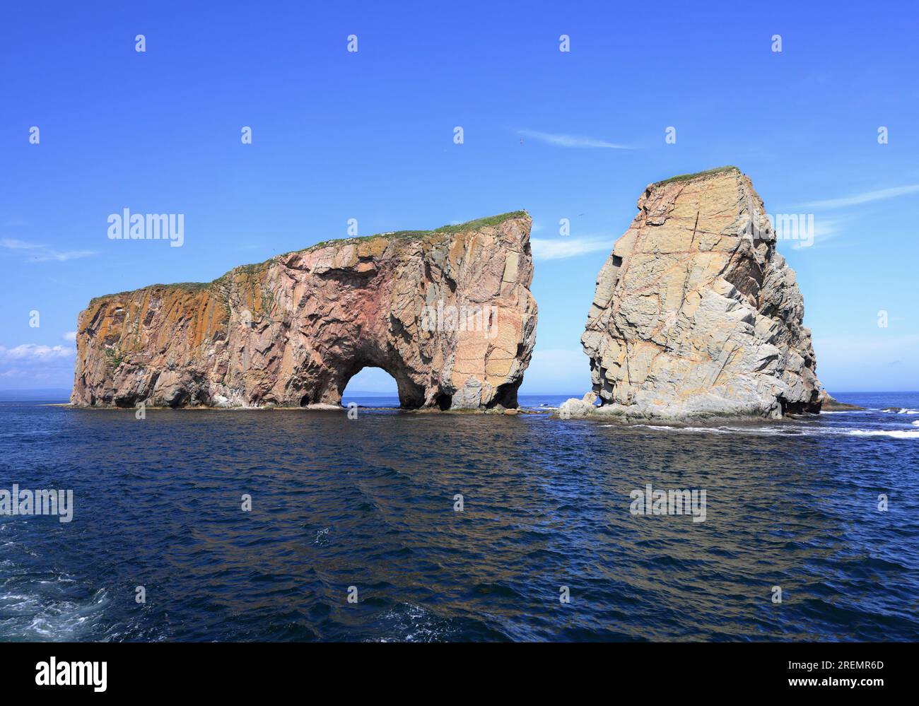 Perce Rock in Perce, Gaspesie, Quebec, Kanada Stockfoto