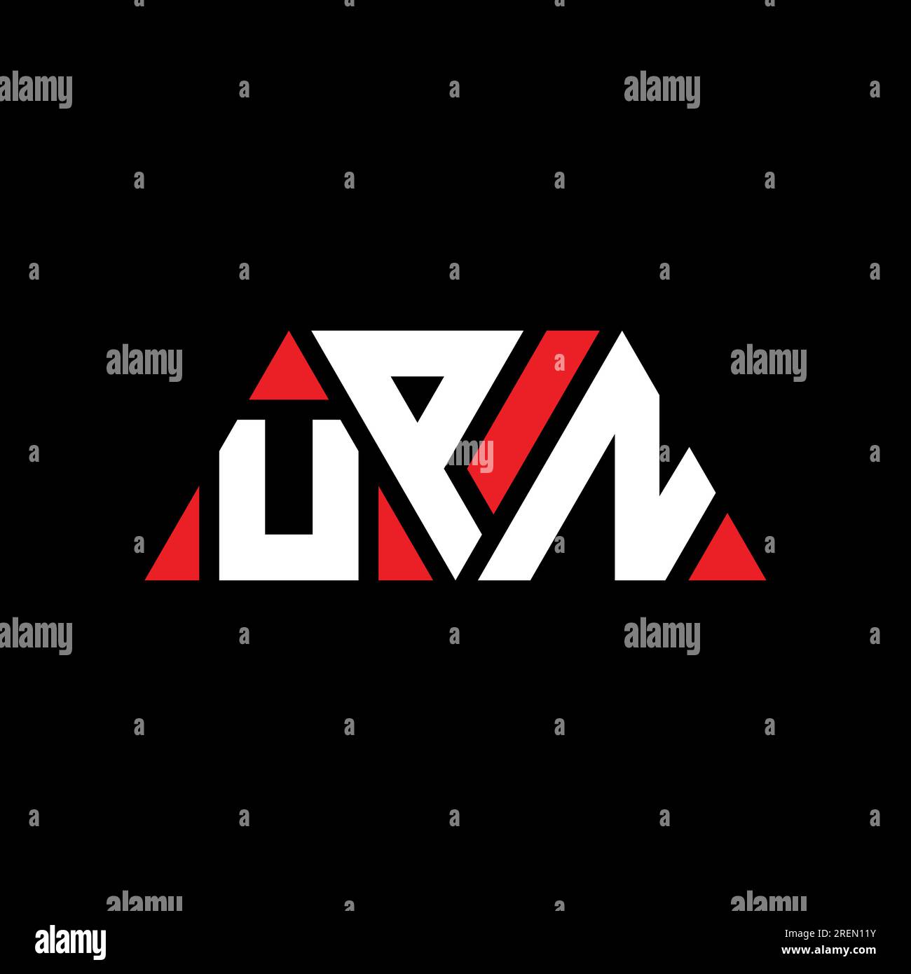 UPNLogo mit dreieckigem Buchstaben und dreieckiger Form. UPNMonogramm