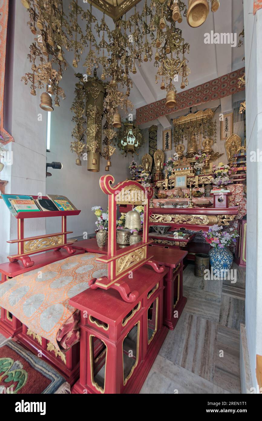 07 26 2007 Vintage Nipponzan Myohoji Ein japanischer buddhistischer Tempel in Puri , Odisha Orissa.Indien Asien. Stockfoto