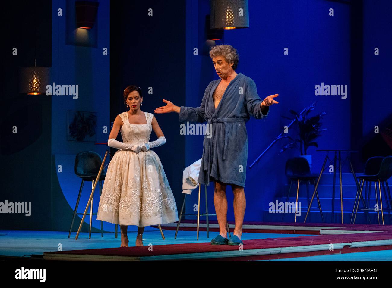 opera L'elisir d'amore, Donizetti, Teatre Principal, Palma, Mallorca, Balearen, Spanien Stockfoto