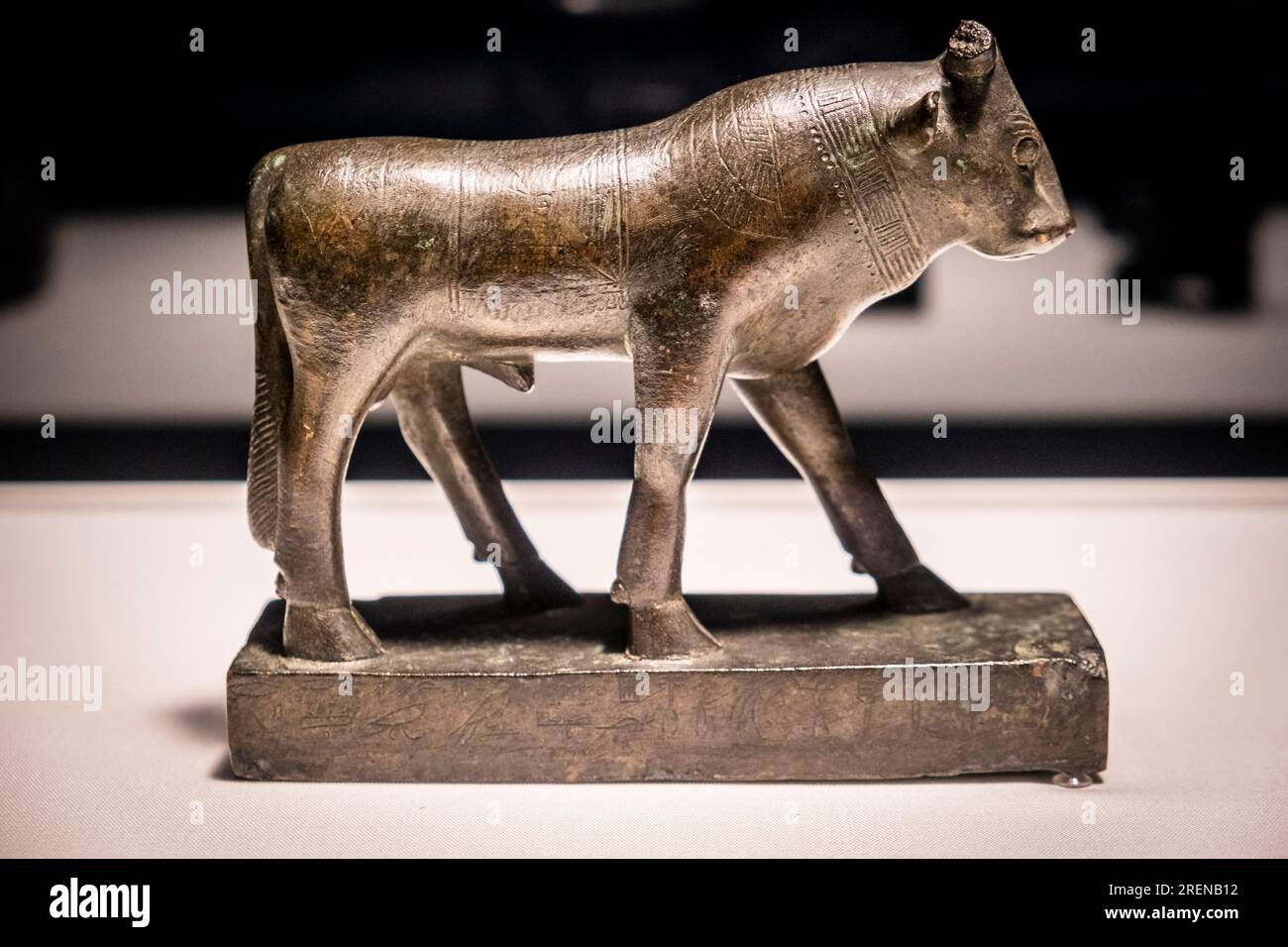 APIs Stier, Bronze, Spätperiode, Ägypten, Sammlung des British Museum Stockfoto