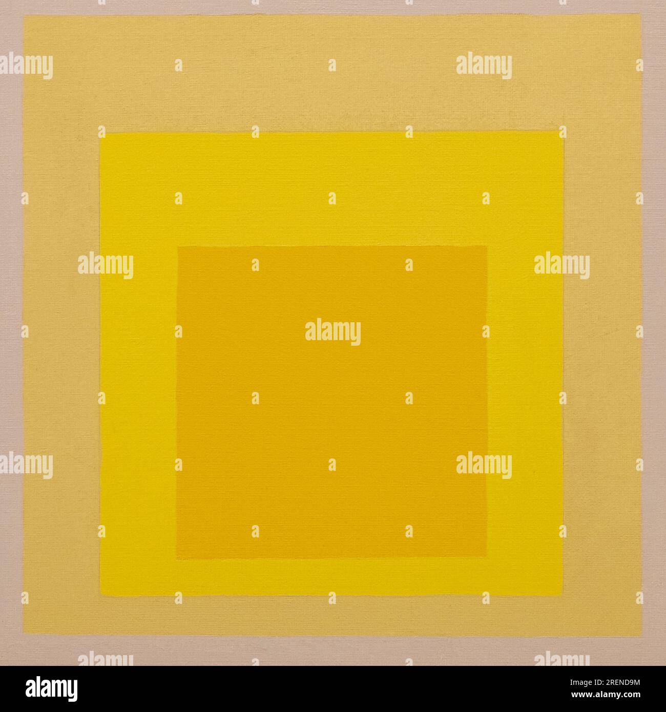 Farbstudie für Hommage an den Platz, Abundance, 1967, Öl auf Masonit, Josef Albers, Bauhaus Stockfoto