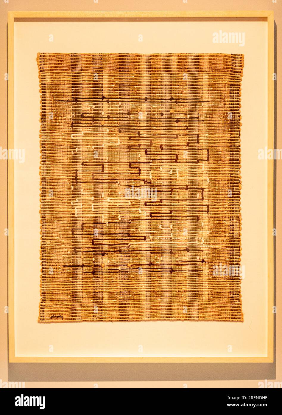 Anni Albers, Code, Arkspannel für die Gemeinde B'Nai Israel, 1962, Bauhaus Stockfoto